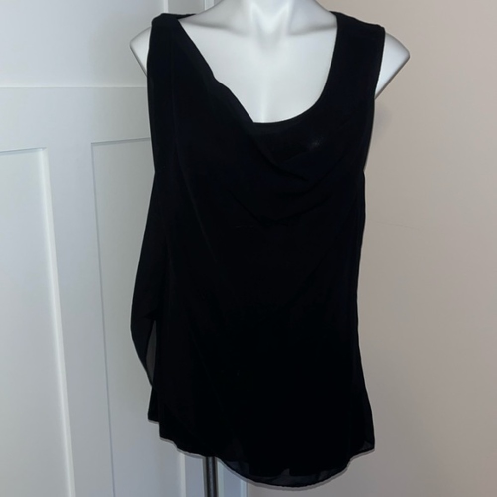 🆑Kenneth Cole Black Draped Tank